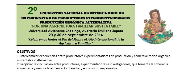 Encuentro de experiencias en produccion organica alternativa, 29-30 SEPTIEMBRE