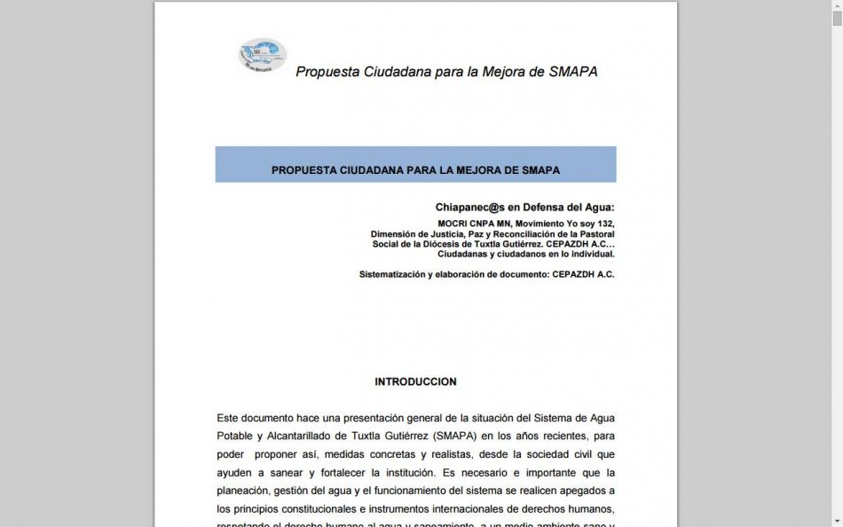 Propuesta Ciudadana para la Mejora de SMAPA
