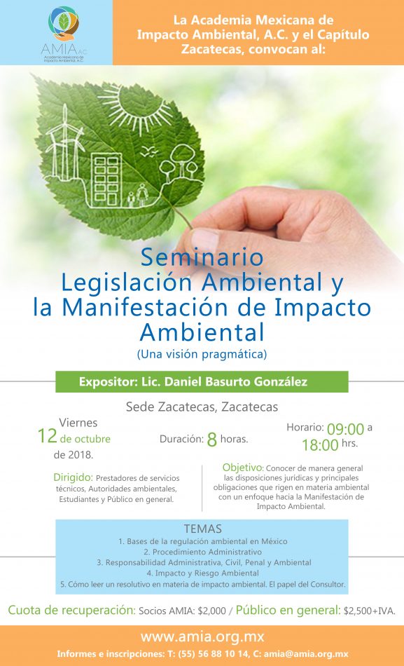 Seminario legislación ambiental y la manifestación de impacto ambiental