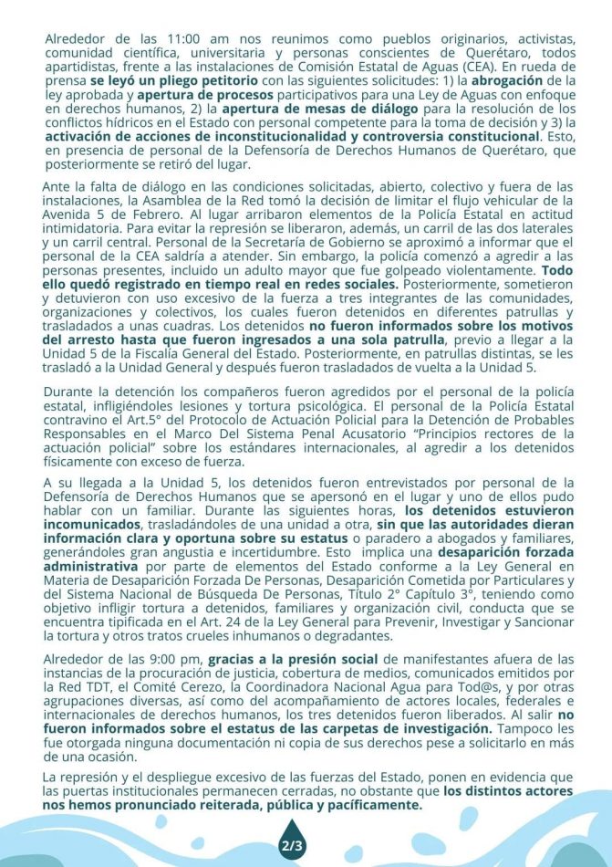 Comunicado: En referencia a los sucesos ocurridos el pasado 10 de junio