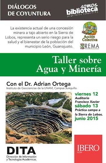 Taller Agua y Minería en León. Invitación