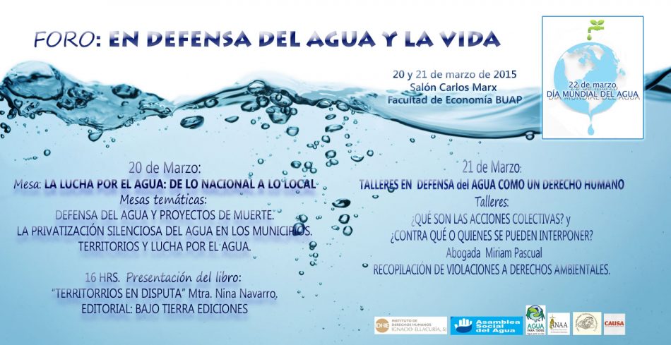 Foro: En defensa del agua y la vida