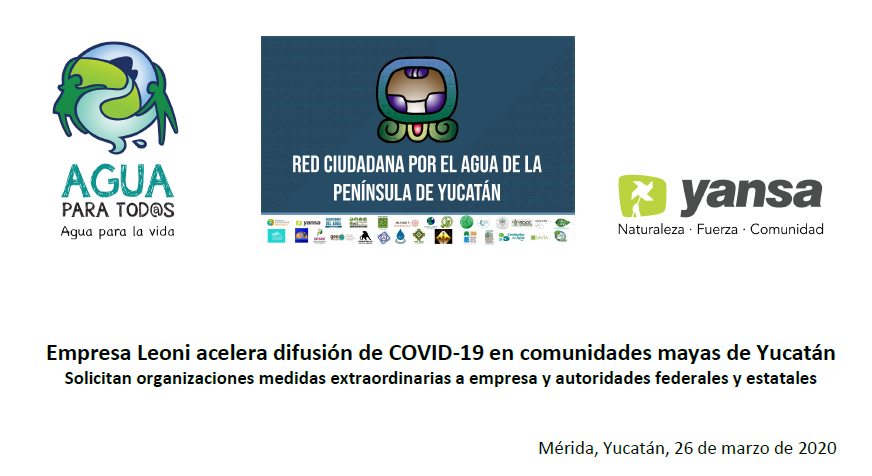 Empresa Leoni acelera difusión de COVID-19 en comunidades mayas de Yucatán