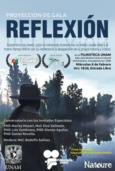Presentación Documental Reflexión sobre Xochimilco. Sala Julio Bracho-UNAM